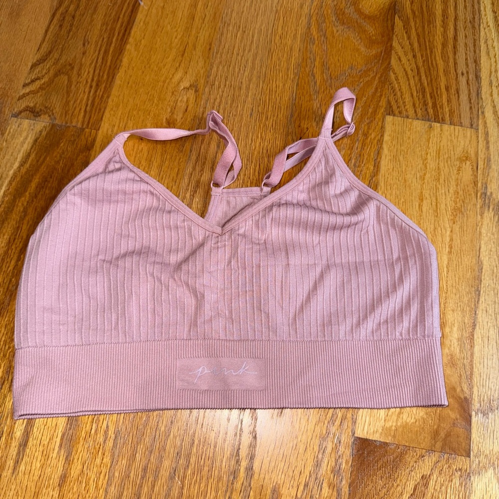 PINK Victoria's Secret Mauve Ribbed Bralette